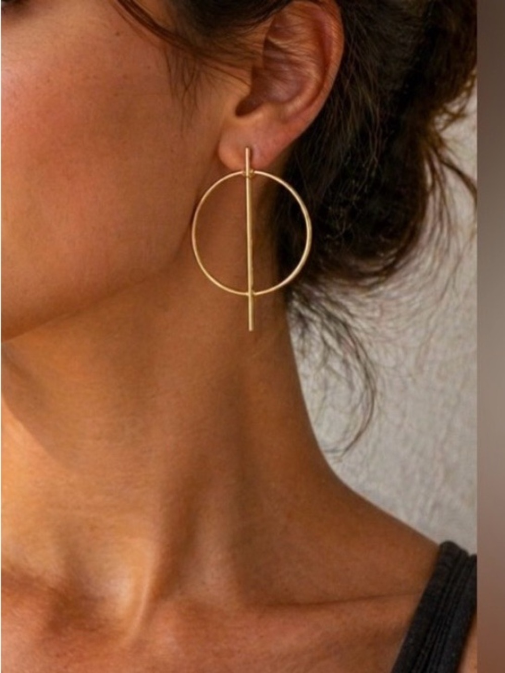Plunder Gold Hoop & Bar Earrings NWT